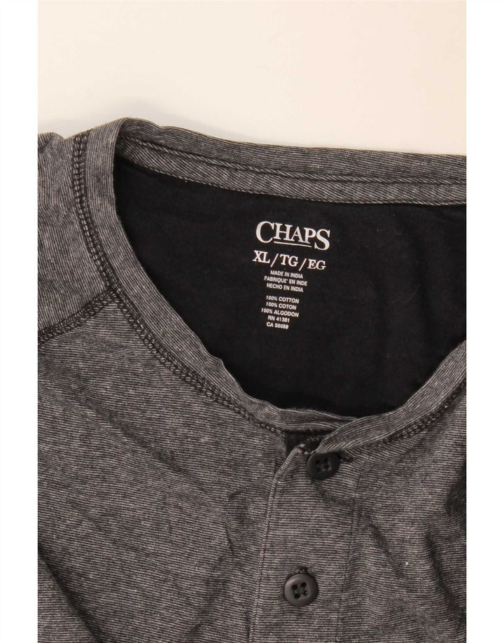 Chaps Hombre Top Manga Larga XL Algodón Gris