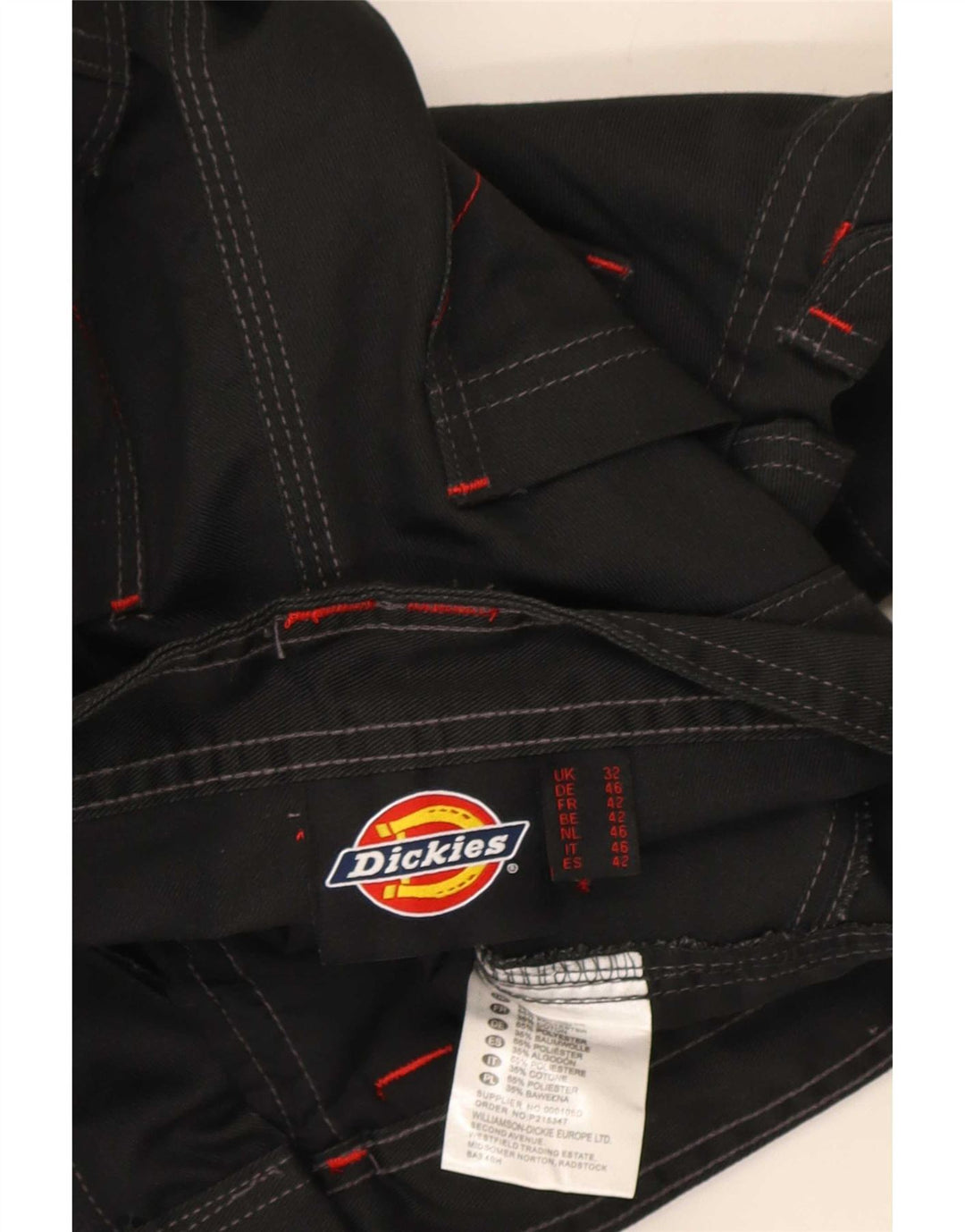 Dickies Pantalones cortos cargo para hombre W32 Poliéster negro mediano
