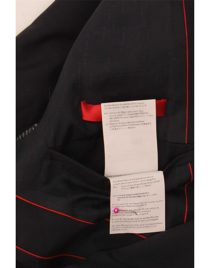 Hugo Boss Chaqueta tipo blazer de 2 botones para hombre UK 50 Large Lana azul marino
