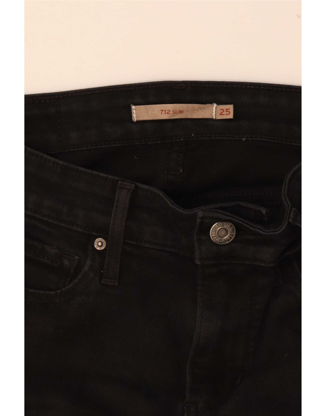 Vaqueros Levi's 712 Slim para mujer W25 L29 Negro