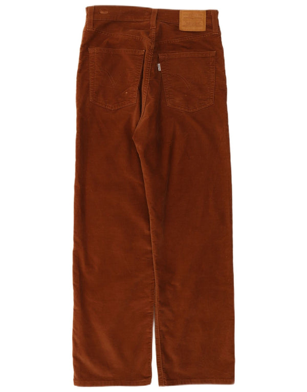 Levi's Mujer Pantalones Rectos De Pana De Talle Alto W27 L27 Algodón Marrón