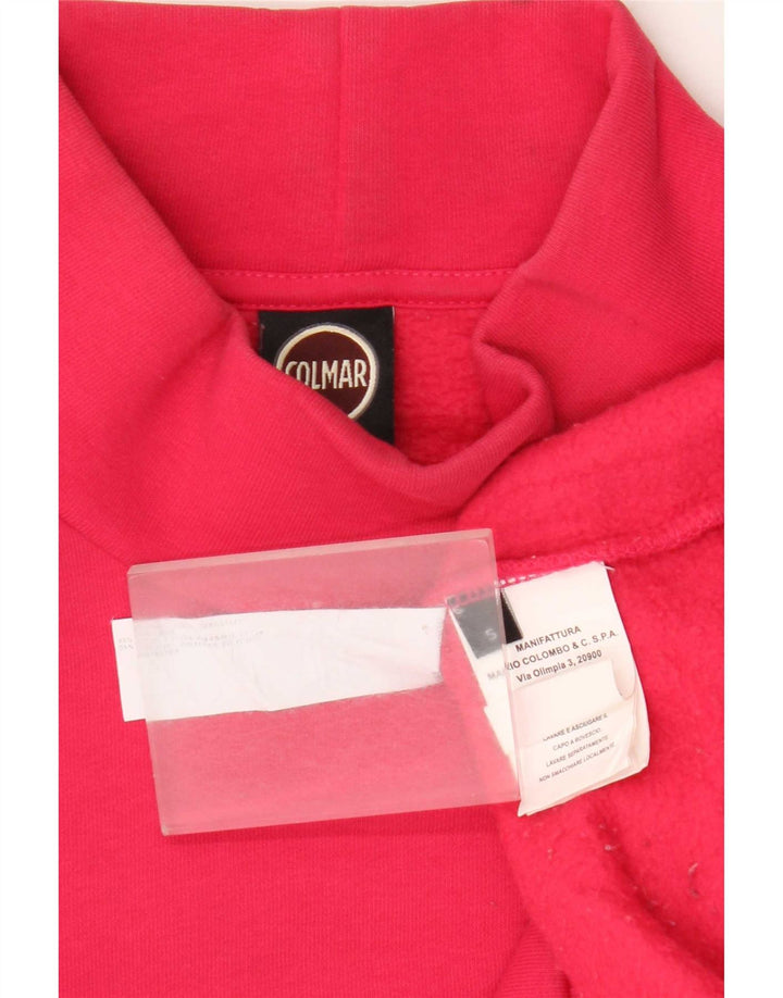 Colmar Mujer Gráfico Sudadera De Gran Tamaño Jersey UK 10 Pequeño Algodón Rosa