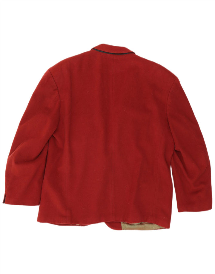 Hugo Boss Chaqueta tipo blazer de 2 botones para hombre EU 54 2XL Lana roja