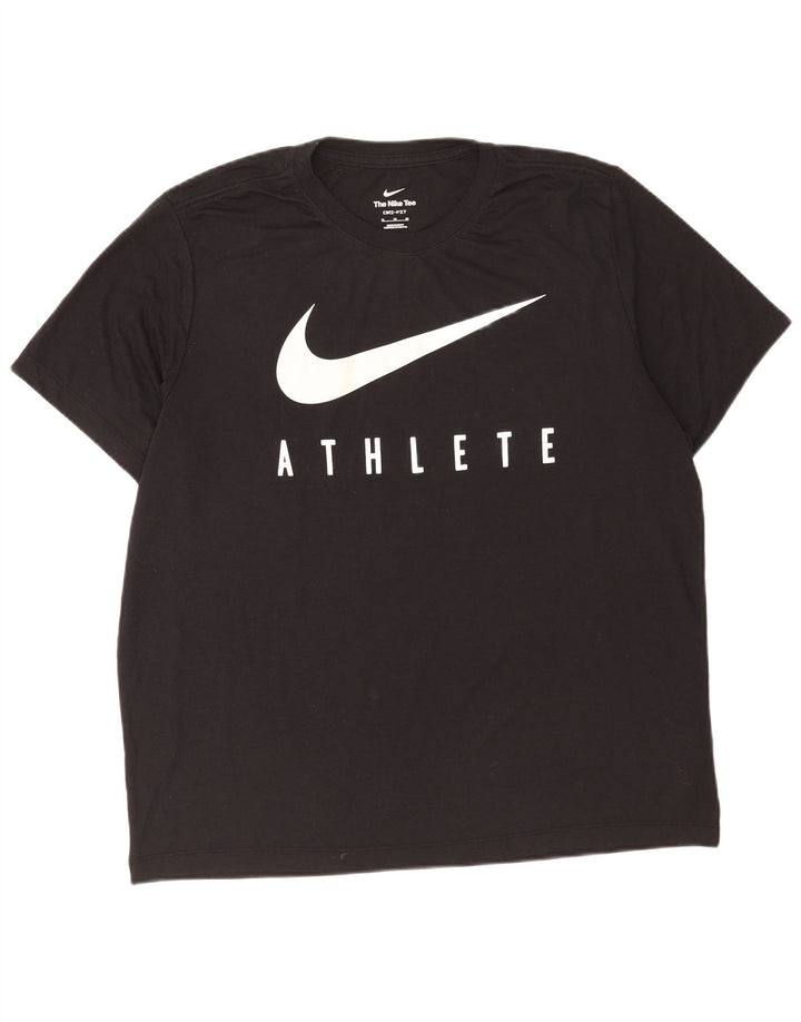 Nike Camiseta Dri Fit Graphic para hombre Top XL Poliéster negro