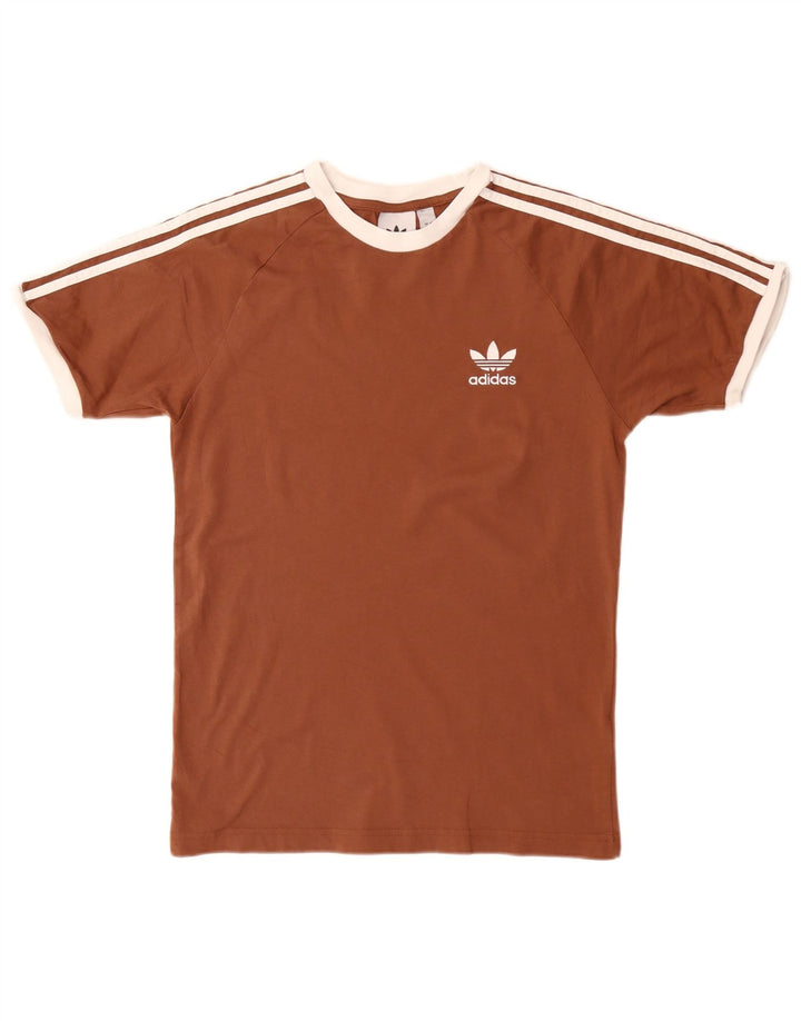 Adidas Hombre Camiseta Top Small Marrón Algodón