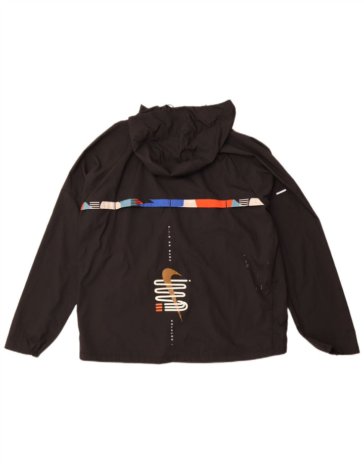 Nike - Chándal con capucha para hombre, chaqueta superior, poliéster geométrico negro grande