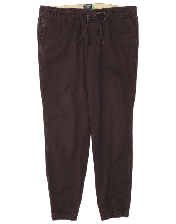 Dockers Mens Joggers Chino Pantalones XL W38 L30 Algodón Púrpura
