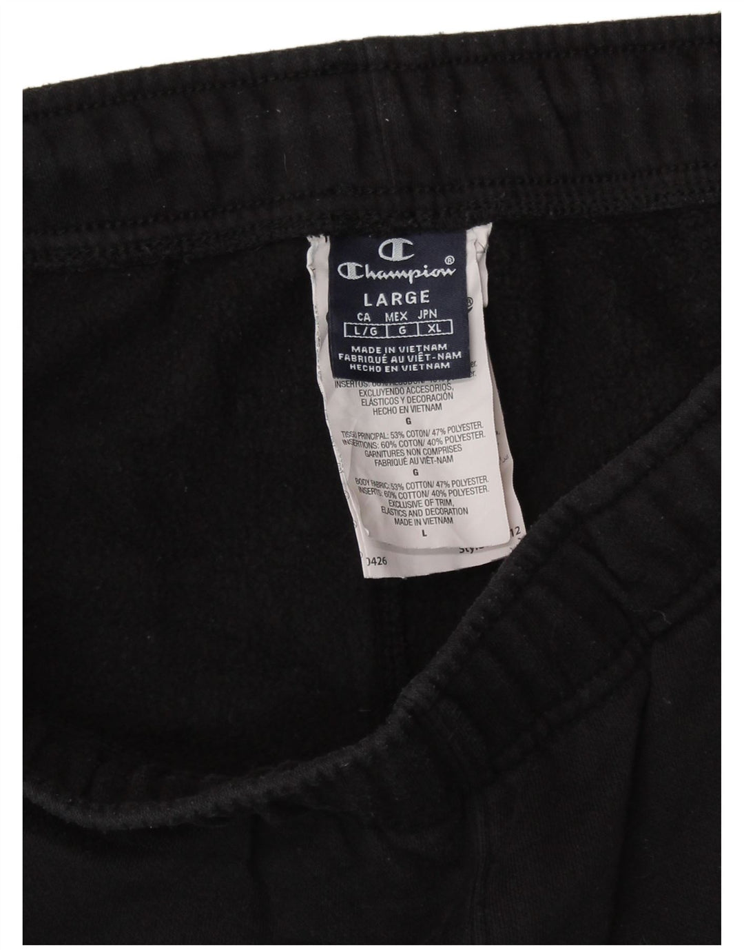 Champion Pantalones de chándal para mujer UK 46 Large Black Cotton