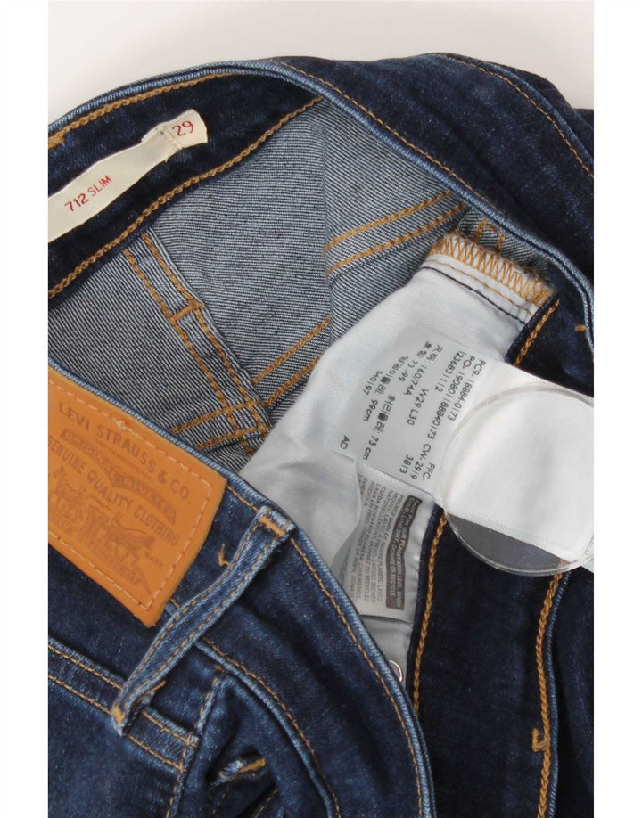 Vaqueros Levi's 712 Slim para mujer W29 L30 Algodón azul marino
