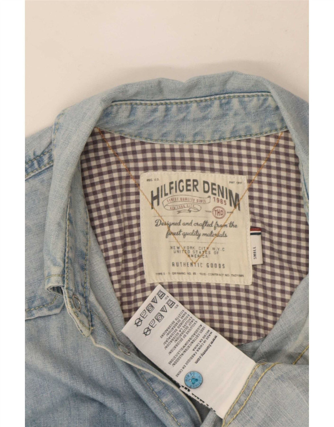 Tommy Hilfiger Camisa Vaquera Pequeña De Algodón Azul | Hombre