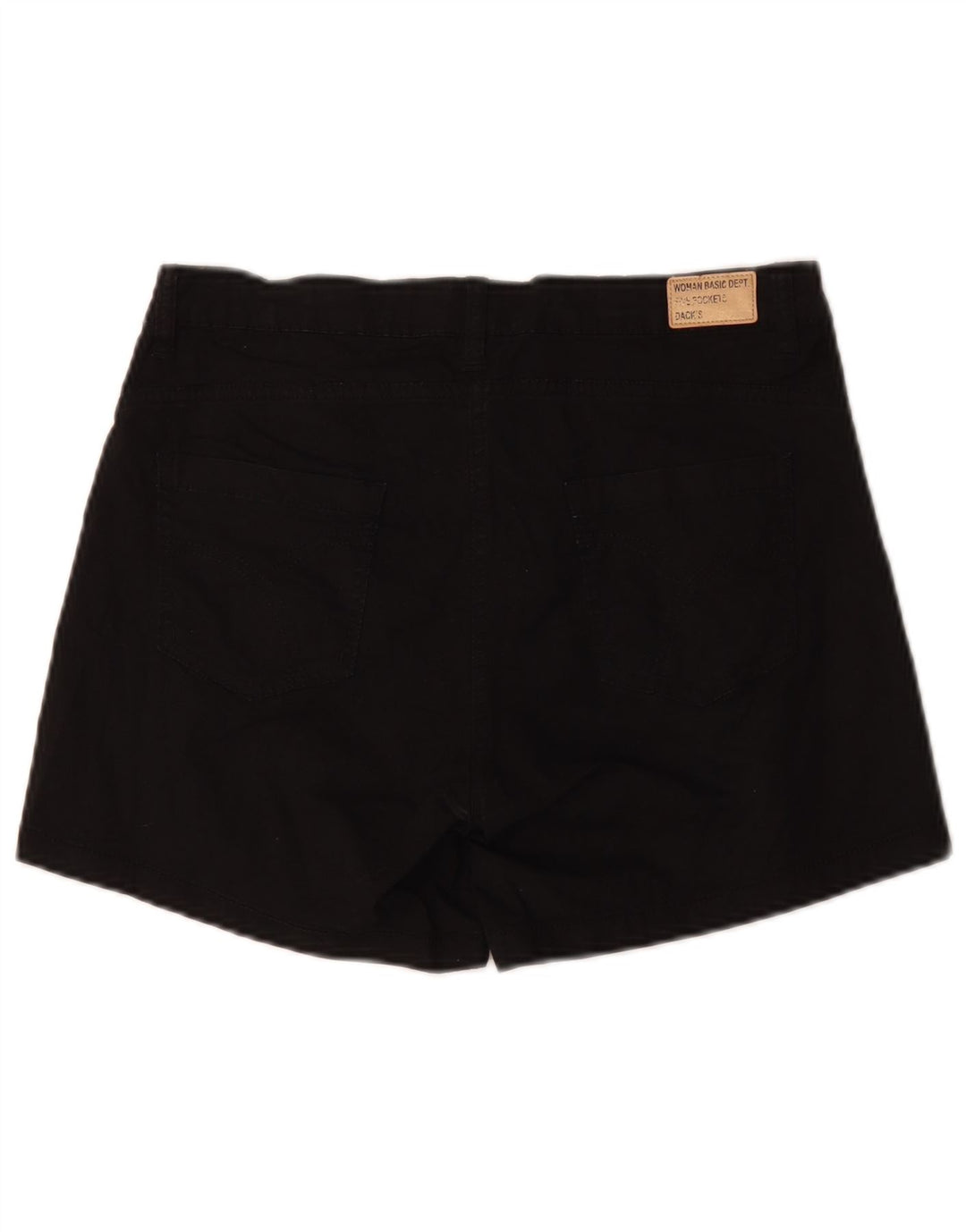 Dack's Pantalones cortos casuales de cintura alta para mujer IT 44 Medium W32 Algodón negro