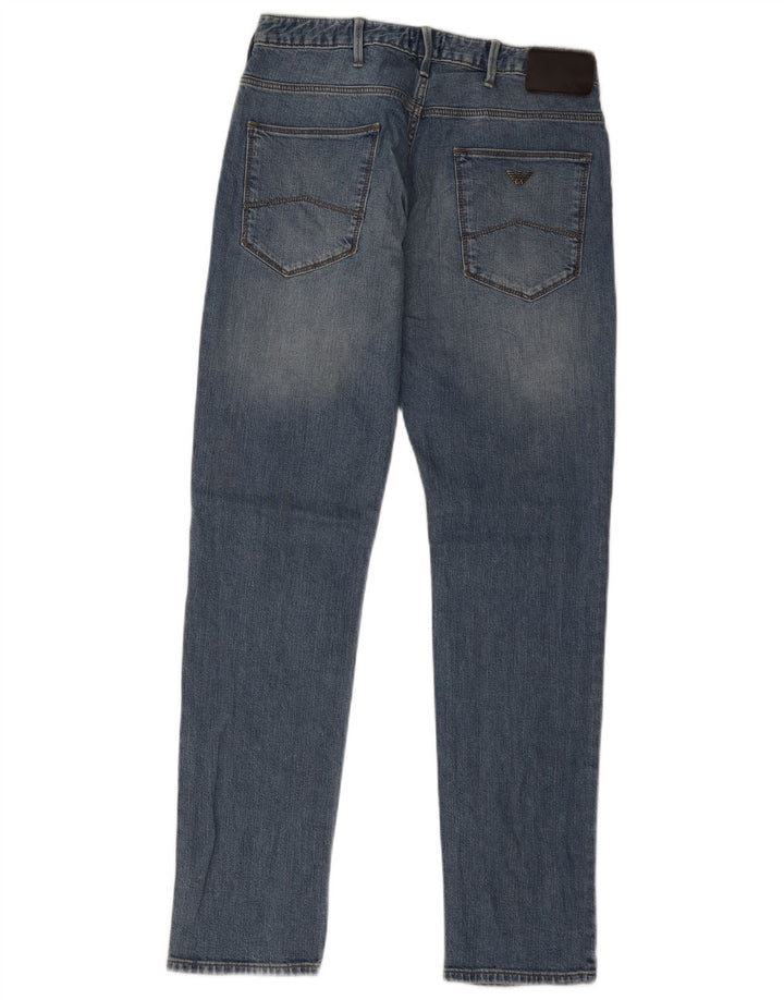 Vaqueros Armani Hombre Rectos W30 L31 Algodón Azul