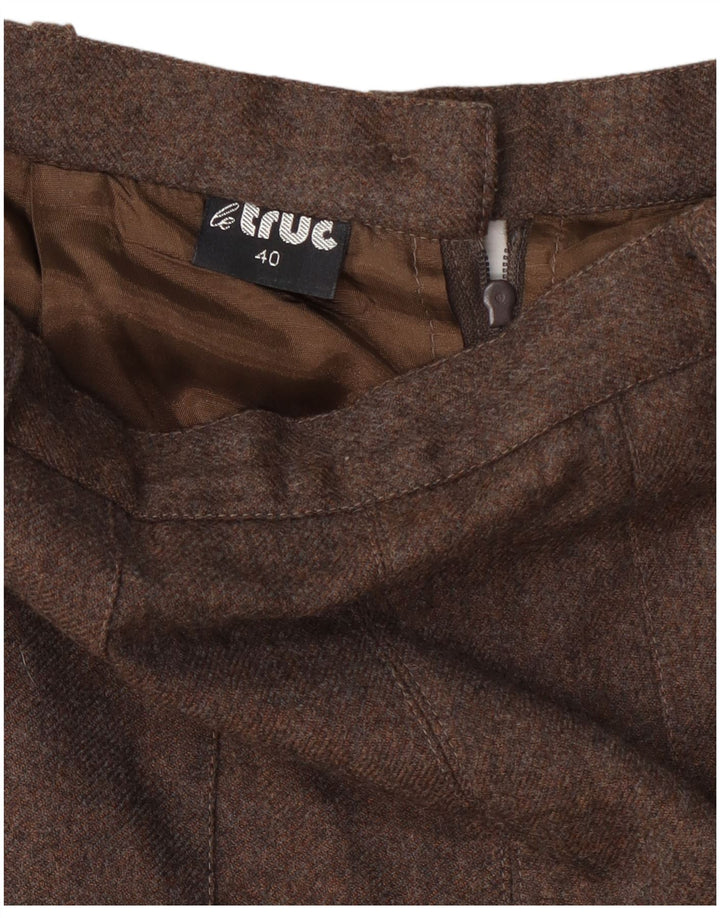 LE TRUC Pantalones cortos de cintura alta para mujer EU 40 Medium W27 Marrón