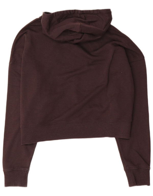 Puma Mujer Crop Graphic Oversize Sudadera con Capucha Jumper UK 18 XL Algodón Negro