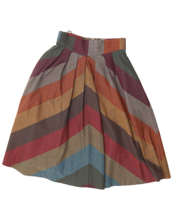 VINTAGE Falda de línea A para mujer EU 40 Mediana W30 Rayas multicolores