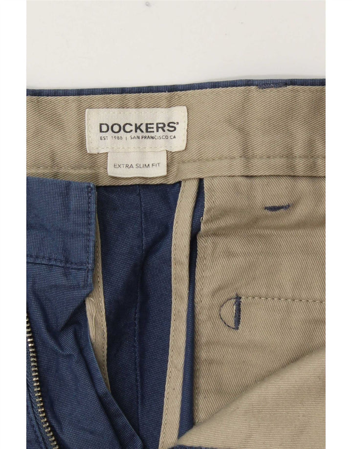 Dockers Pantalón chino Extra Sim Fit para hombre W32 L29 Azul marino
