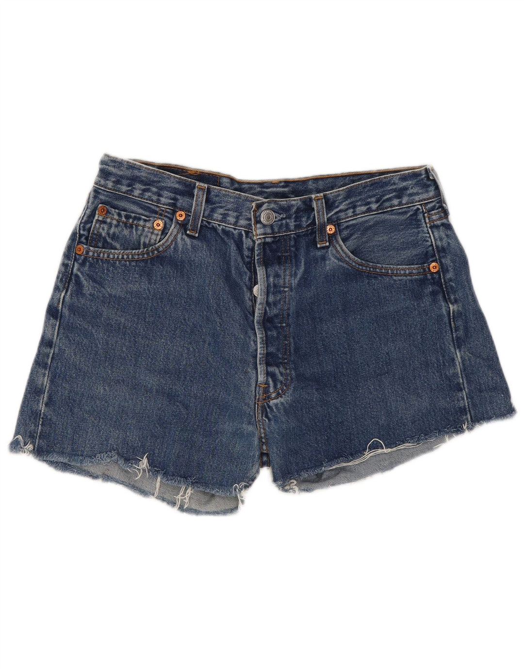 Levi's Mujer 501 Shorts Vaqueros W30 Algodón Azul Medio