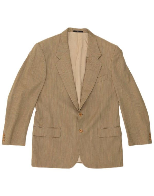 Valentino Traje de 2 piezas con 2 botones para hombre UK 42 XL W38 L28 Beige