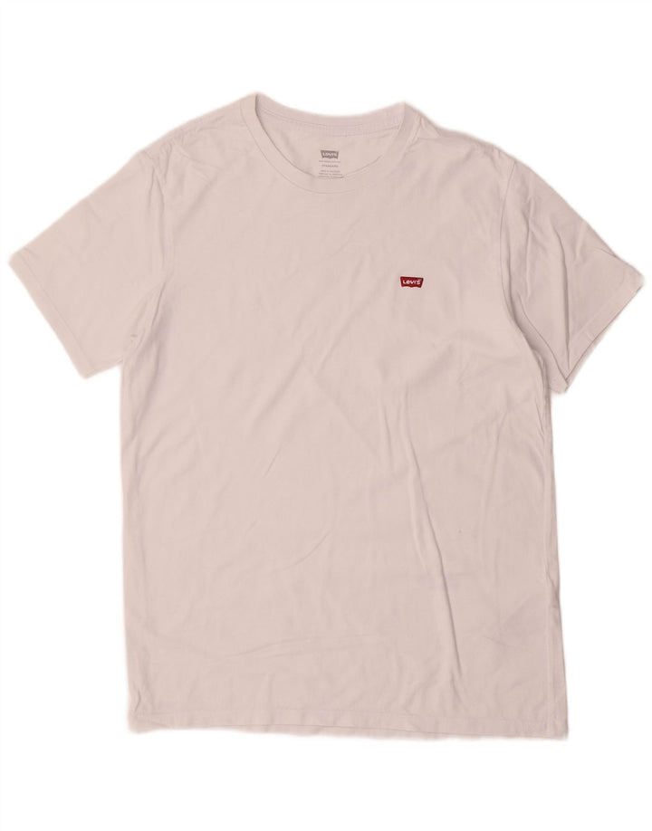 Levi's Camiseta estándar para hombre Top mediano de algodón blanco