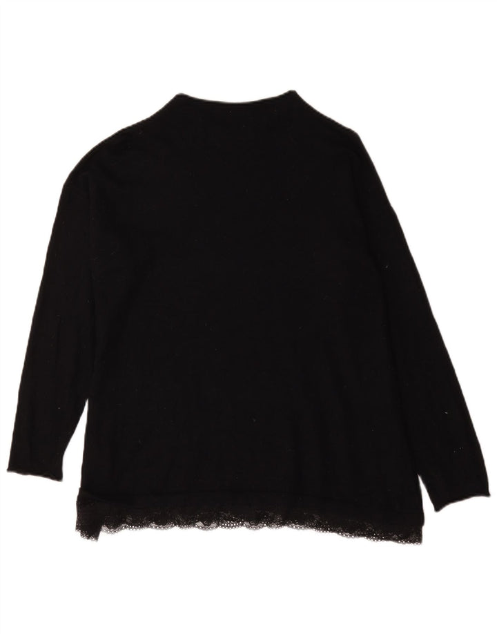 Marks & Spencer Suéter con Cuello Alto para Mujer UK 44 Grande Negro