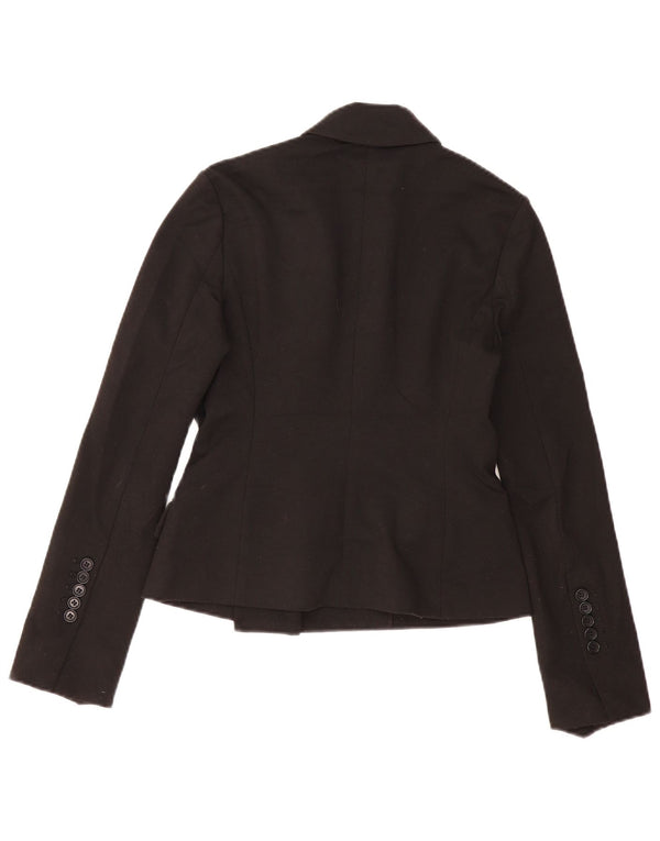 BCBGMAXAZRIA Chaqueta tipo blazer con doble botonadura para mujer UK 6 XS Poliéster negro