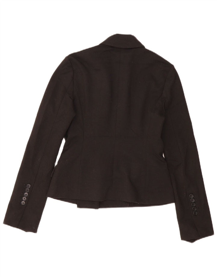 BCBGMAXAZRIA Chaqueta tipo blazer con doble botonadura para mujer UK 6 XS Poliéster negro
