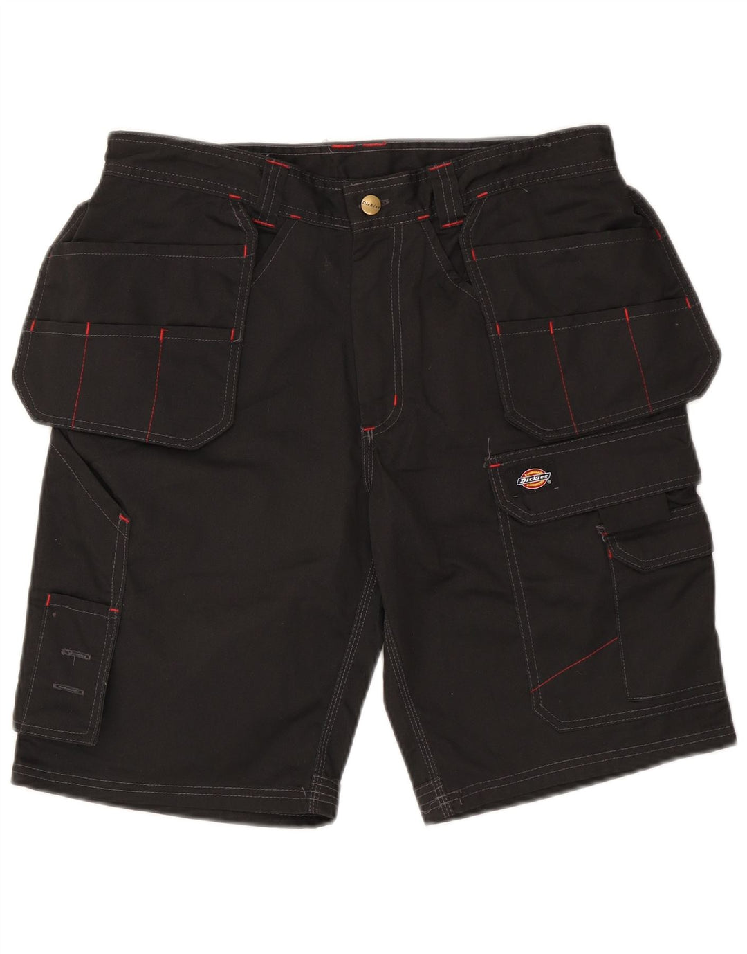 Dickies Pantalones cortos cargo para hombre W32 Poliéster negro mediano