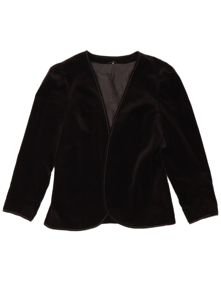 Your Sixth Sense Chaqueta tipo blazer abierta de terciopelo para mujer EU 42 Large Black
