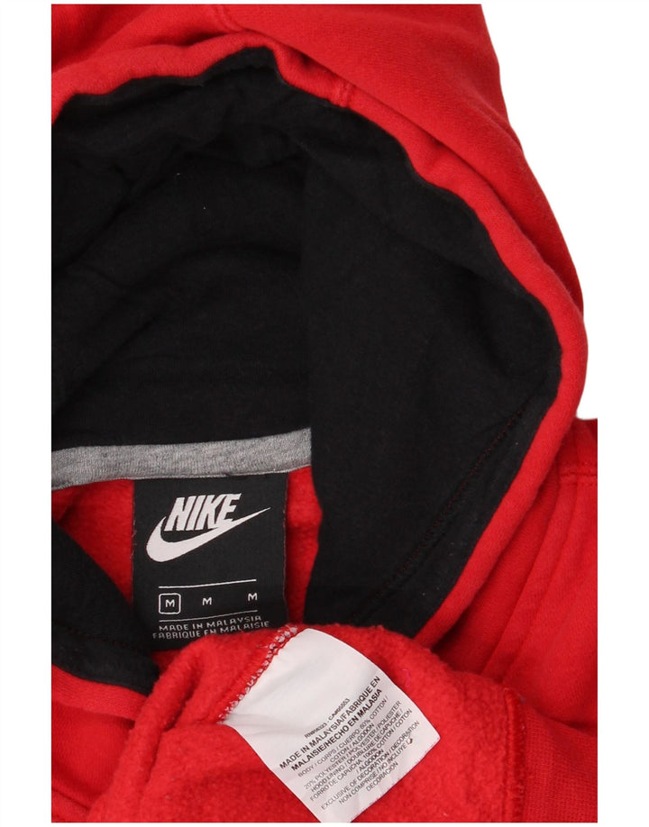 Nike Jersey con capucha y gráfico gráfico de algodón rojo mediano para hombre