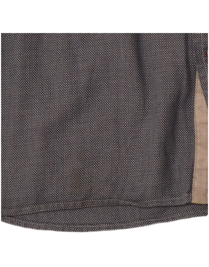 TOMMY HILFIGER Camisa de corte regular para hombre XL Algodón con lunares grises