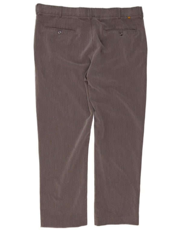 Farah Pantalón de traje de corte clásico para hombre W38 L29 Poliéster gris