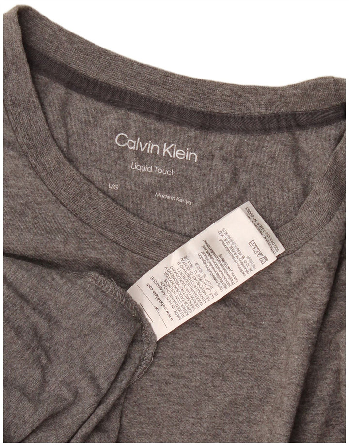 Calvin Klein - Camiseta para hombre, talla grande, algodón gris