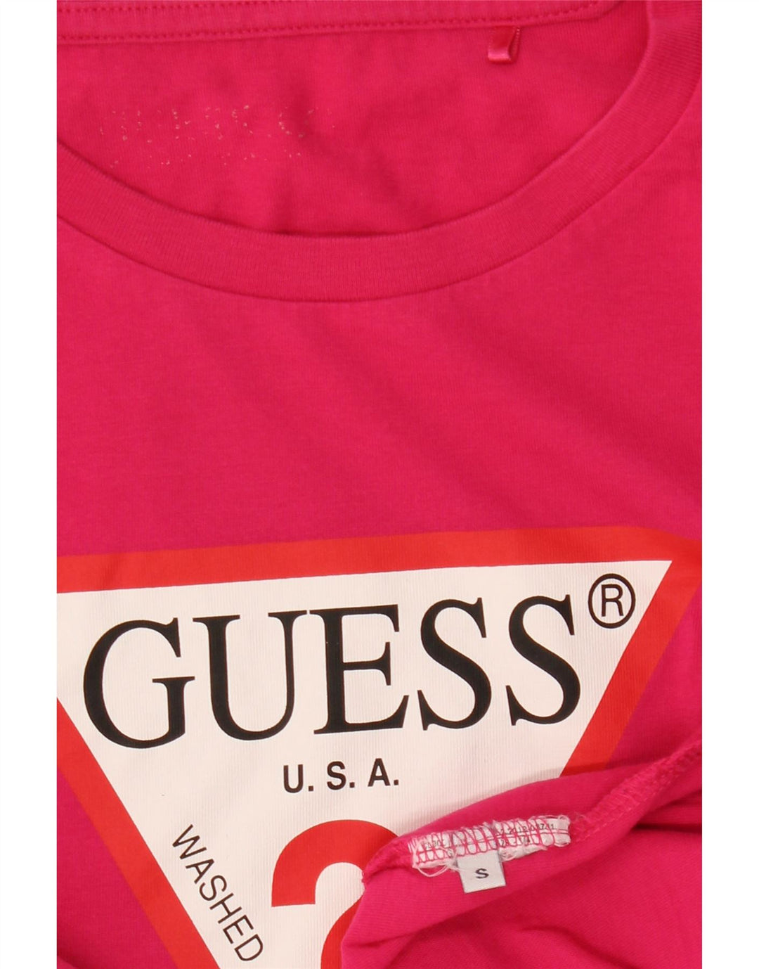 GUESS Camiseta gráfica para mujer Top UK 10 Small Pink