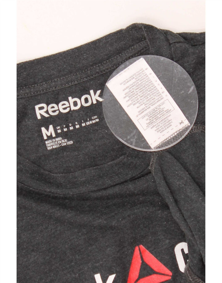 Camiseta Reebok Hombre Graphic Top Algodón Gris Medio