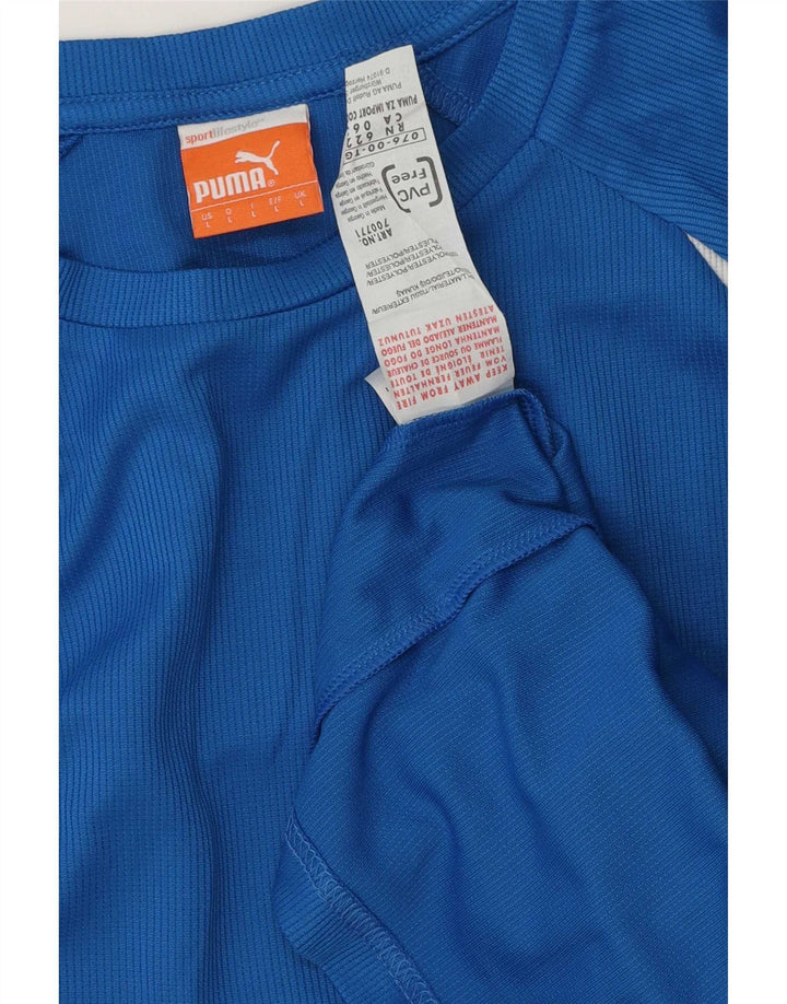 Puma Camiseta de manga larga para hombre Poliéster a rayas azules grandes