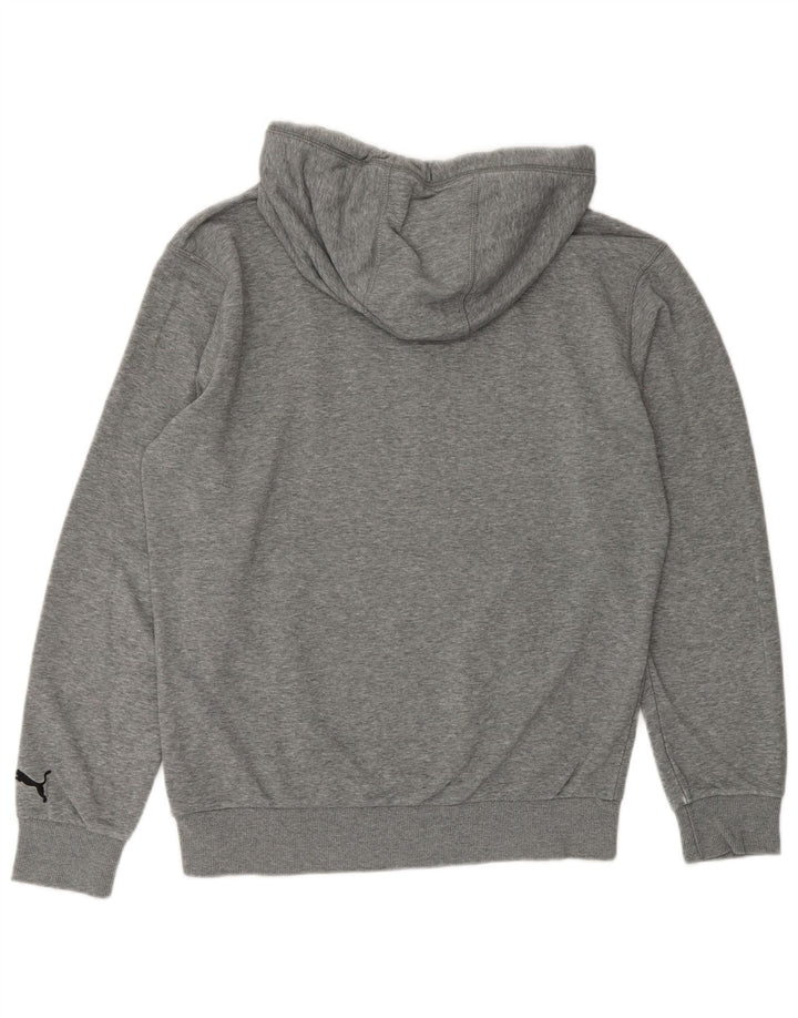 PUMA Jersey con capucha gráfico para hombre pequeño poliéster moteado gris