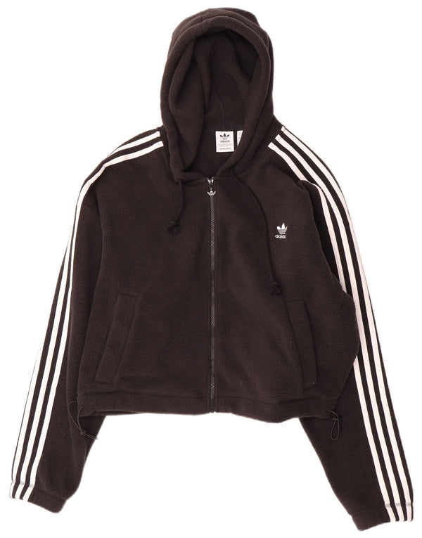 ADIDAS Suéter con capucha y cremallera extragrande Primegreen para mujer Reino Unido 40 Grande Negro