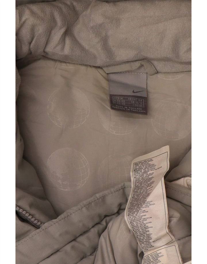Adidas Chaqueta acolchada con capucha para mujer Reino Unido 10/12 Gris medio Colorblock