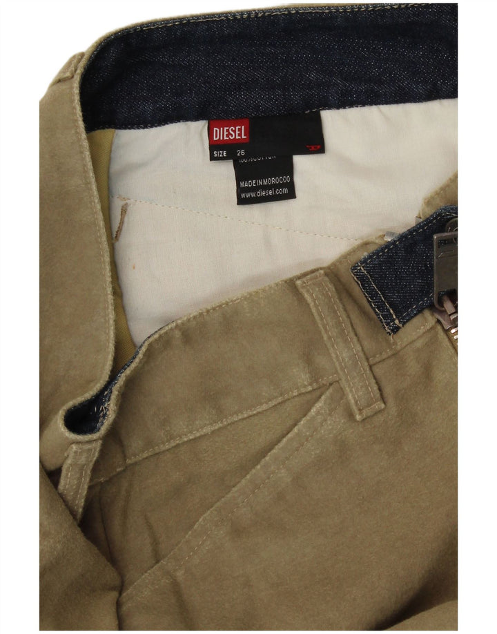 Falda Lápiz Diesel Mujer W26 Small Algodón Caqui