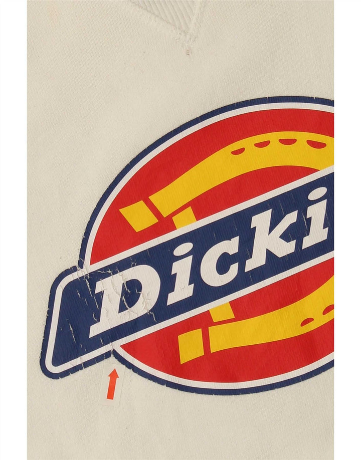 Dickies Hombre Sudadera Gráfica Jumper XS Algodón Blanco