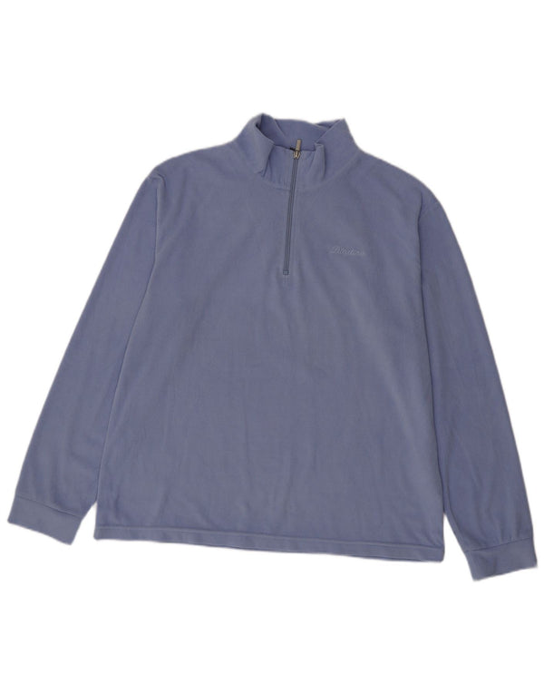 Diadora Jersey de forro polar con cremallera y cuello para mujer UK 20 2XL Poliéster azul