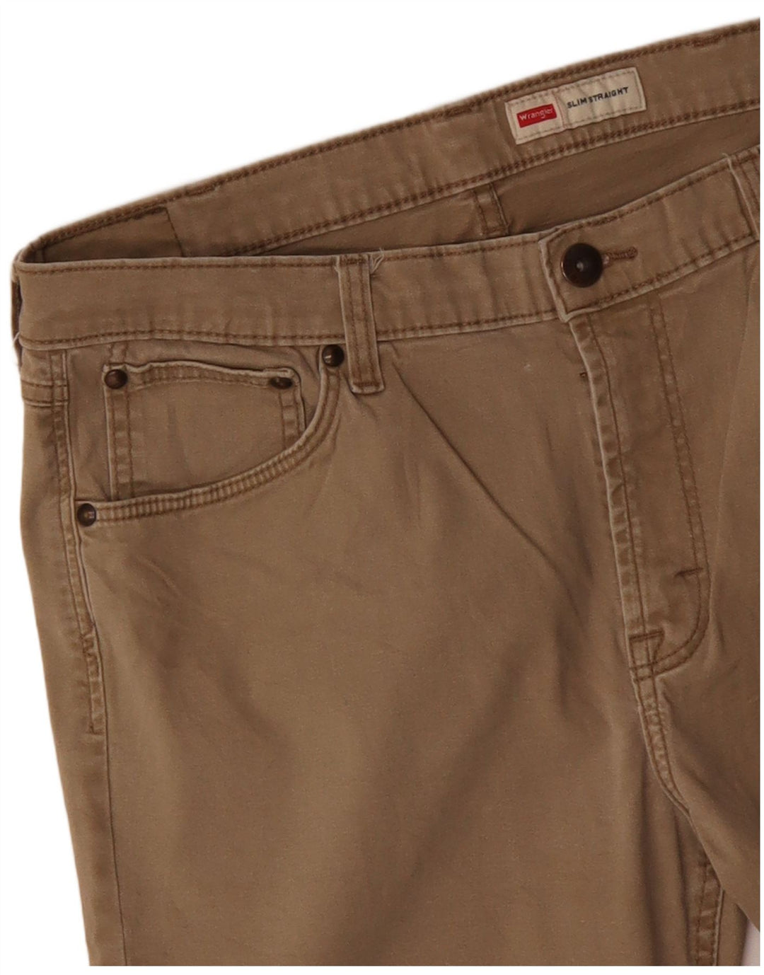 WRANGLER Pantalones informales rectos y ajustados para hombre W36 L29 Beige