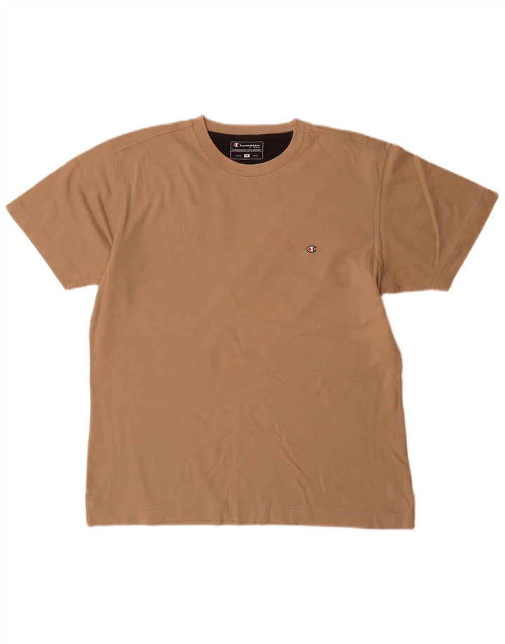 CHAMPION Camiseta Hombre Top Algodón Beige Medio