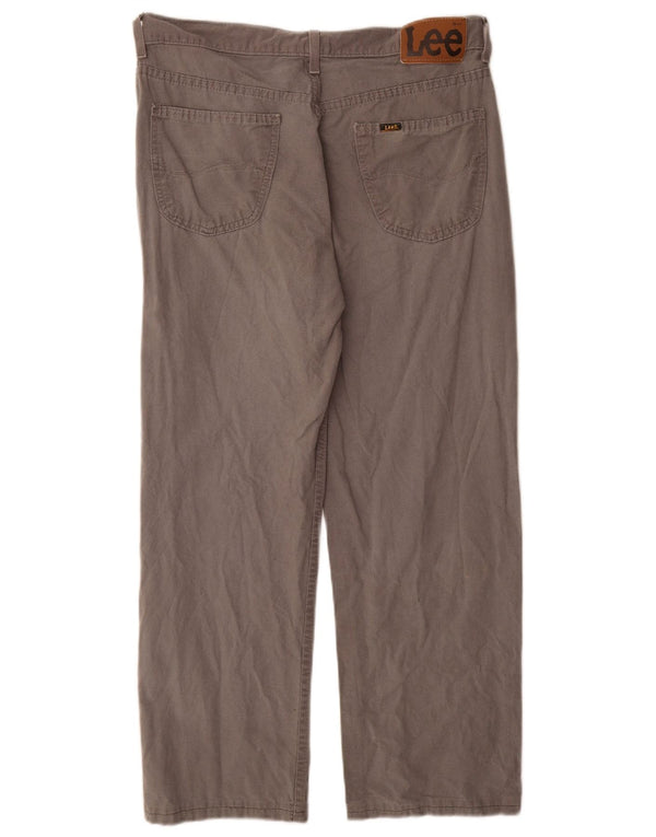 Pantalones informales rectos Lee para hombre W34 L28 lino gris