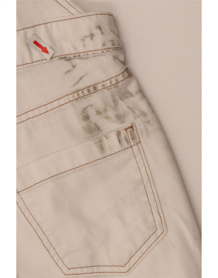 White Stuff Pantalones cortos tipo peto para mujer UK 8 Small W30 Algodón blanco