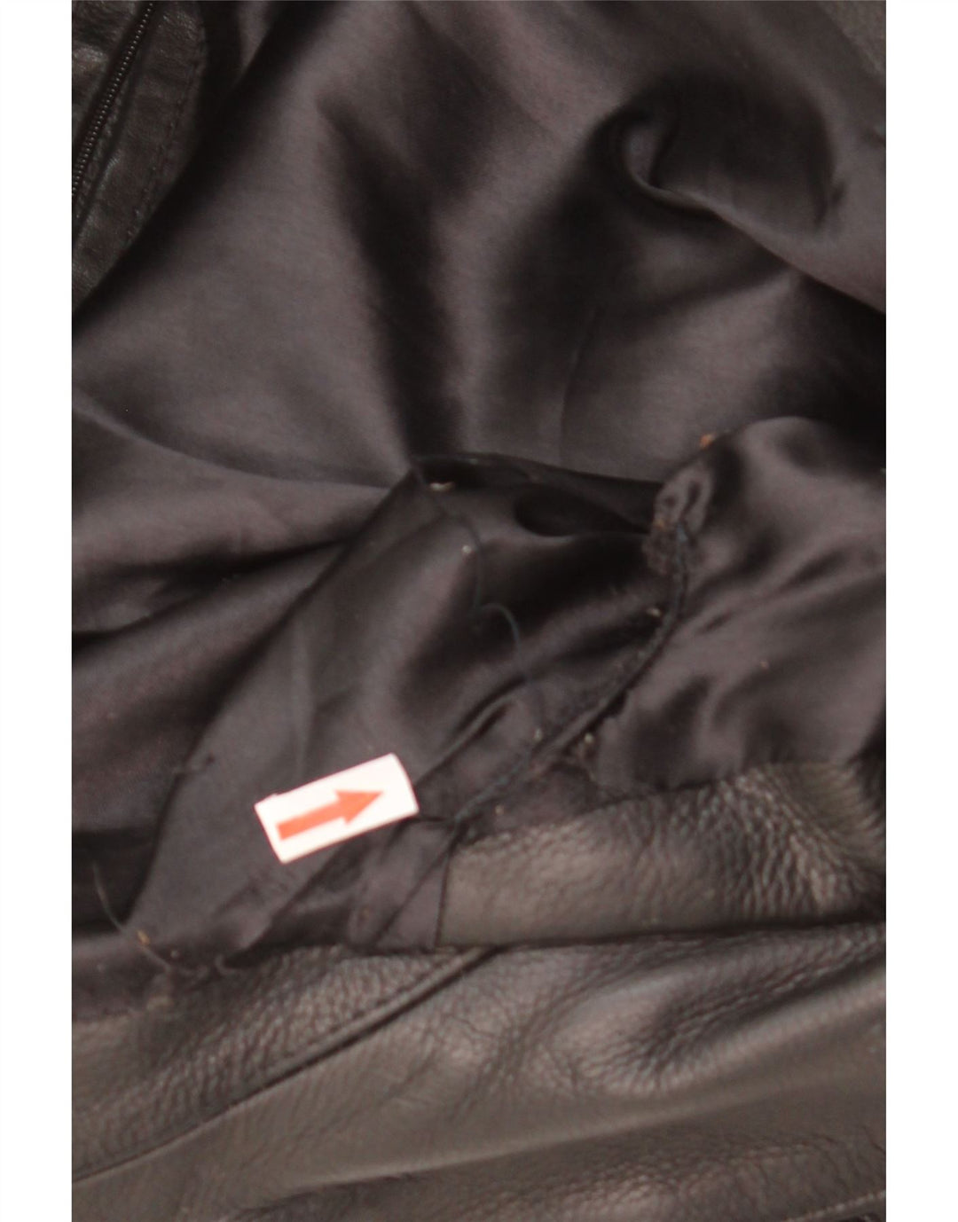 Vintage hombres biker chaqueta de cuero Reino Unido 38 cuero negro medio