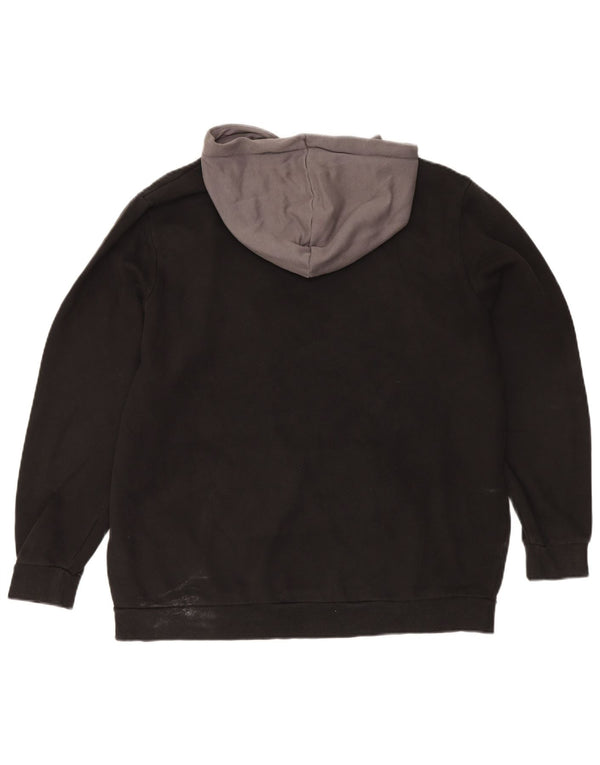 Puma Mens Graphic Hoodie Jumper XL Black Colourblock Cotton