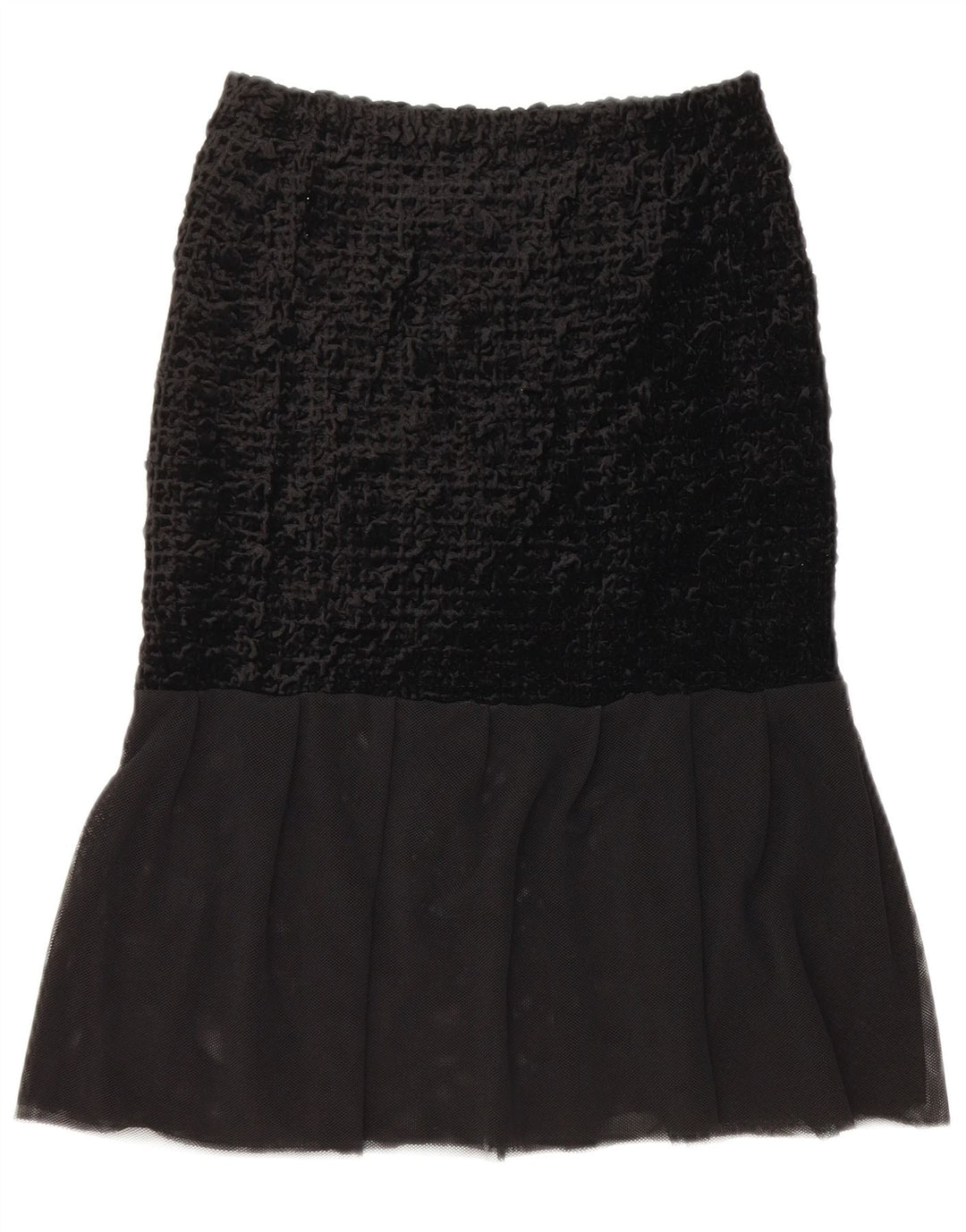 Vintage Mujer Tulip Falda W28 Medio Negro
