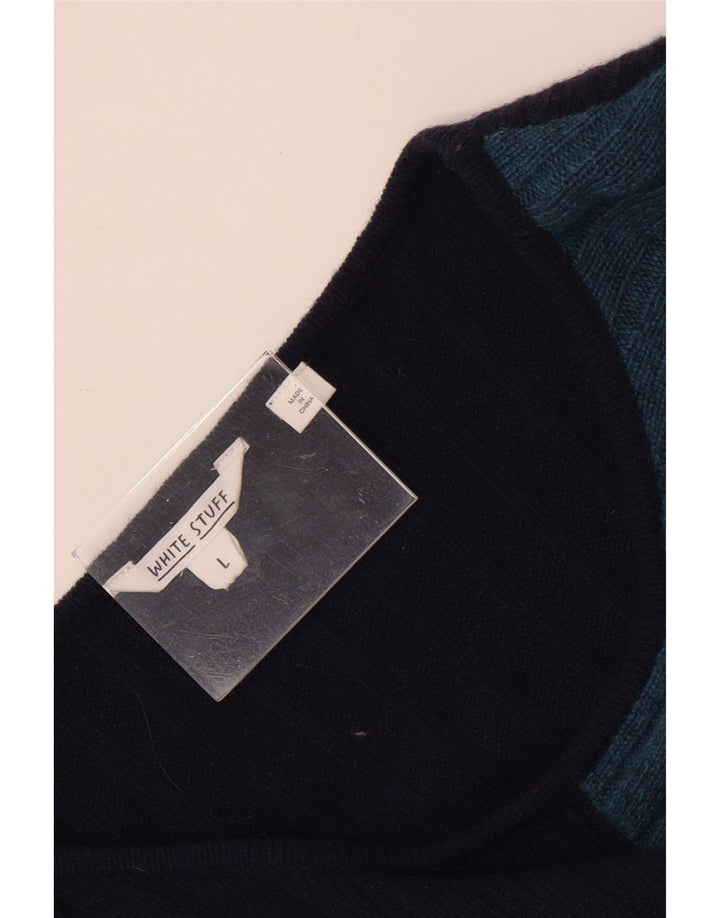 Jersey tipo poncho para mujer de White Stuff, talla grande, color azul marino