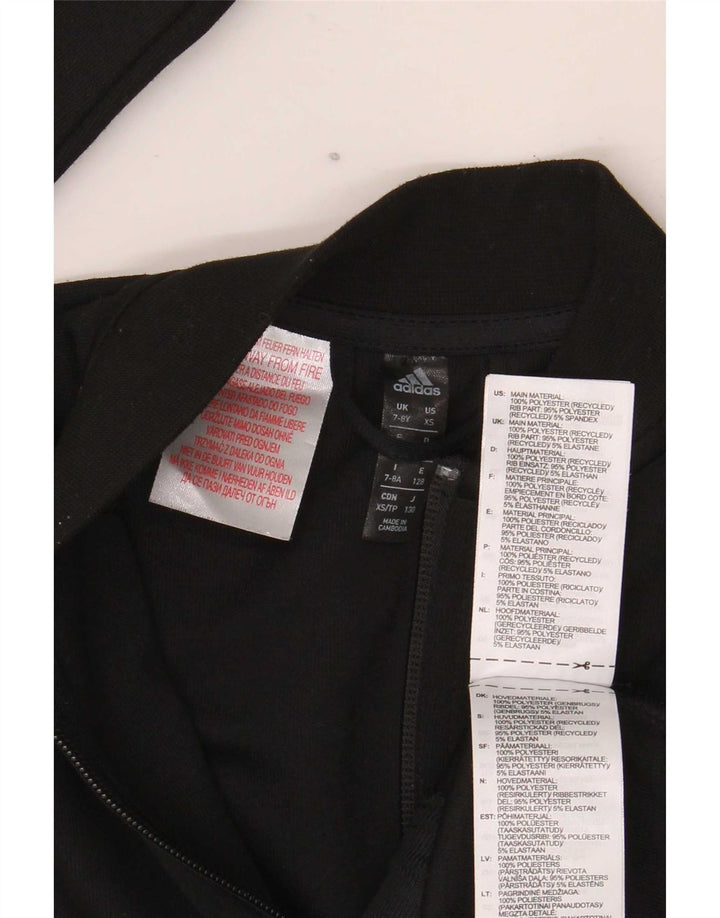 Adidas - Chaqueta de chándal para niño, 7-8 años, color negro, poliéster